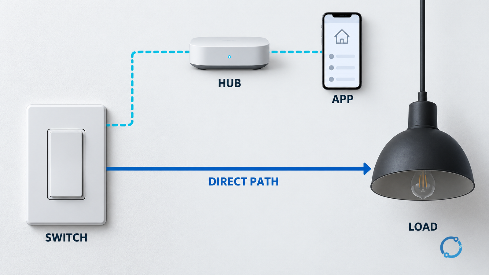 A requirements map comparing modular and smart switches by local control, load compatibility, wiring and neutral, network dependency, standby power and failure behavior
